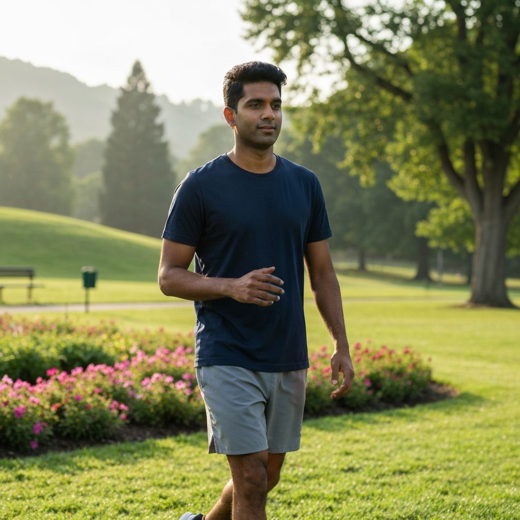 Person walking in nature